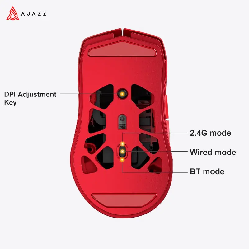 AJAZZ M259 Magnesium Aluminum Alloy Mouse Tri-mode: Bluetooth / 2.4G Wireless / Wired - Image 7