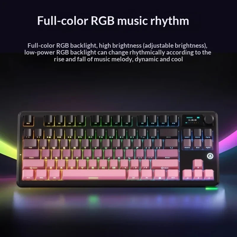 AJAZZ MK87/MK87 PRO 10000mAh long battery Wireless Bluetooth gaming mechanical keyboard life supports RGB lighting full key hot-swapping - Image 9
