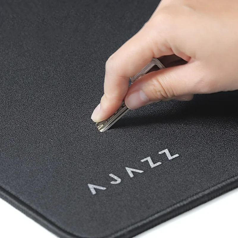 AJAZZ MP02 Black Gaming Mouse Pad (400*450*5mm) - Thickened Stitched Edges - Image 3