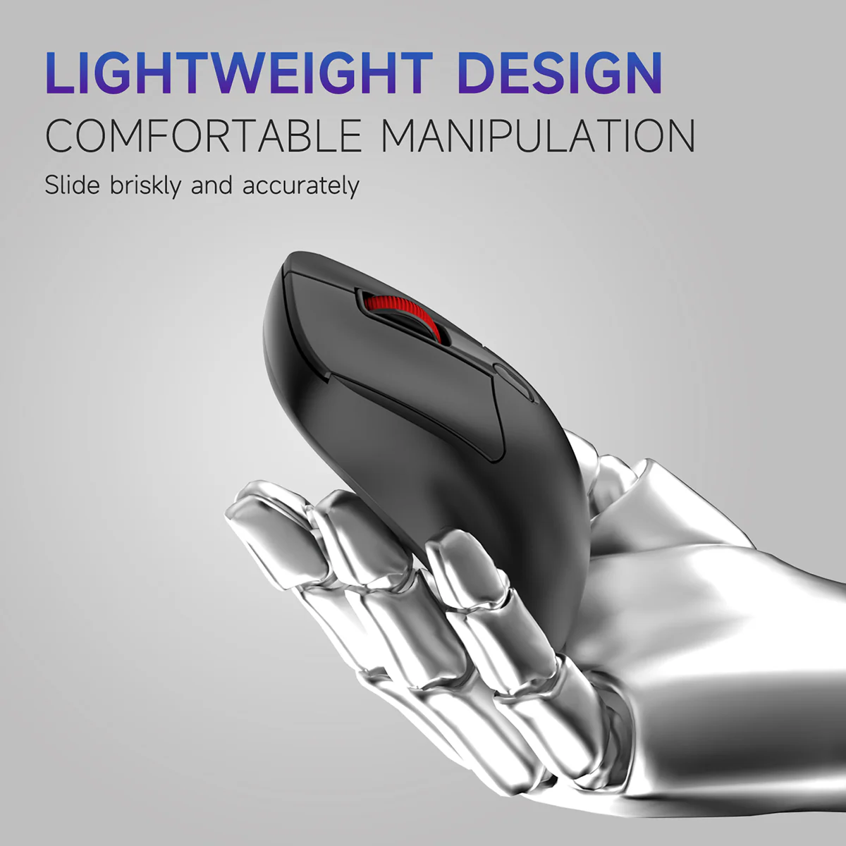 AJAZZ NJ02 Lightweight Mouse: Wireless 2.4G/Bluetooth, Quiet Buttons, Plug-and-Play - Image 5