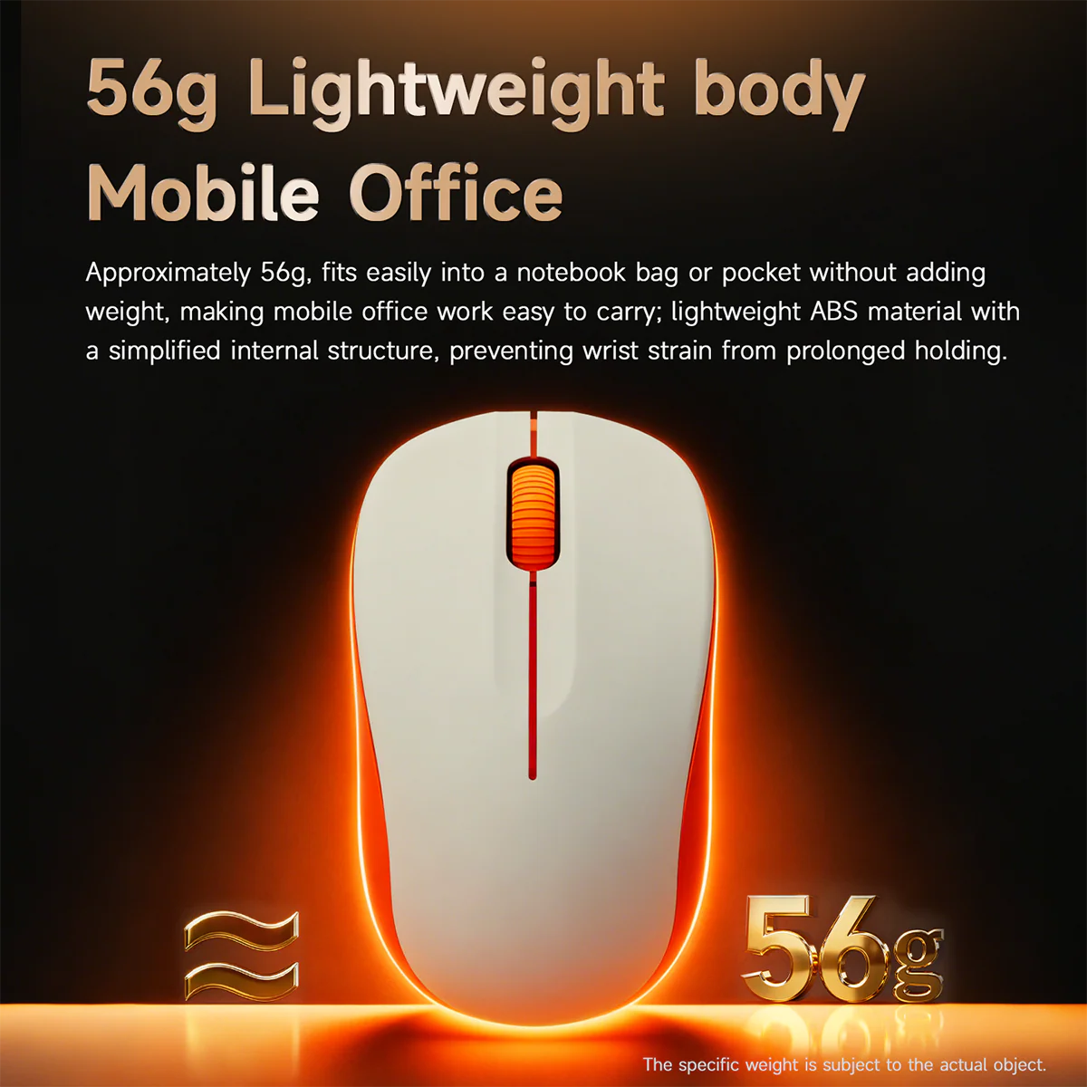 AJAZZ NJ03 Lightweight Single-Mode Office Mouse Wireless 2.4G 1000 DPI  Approximately 56g - Image 3