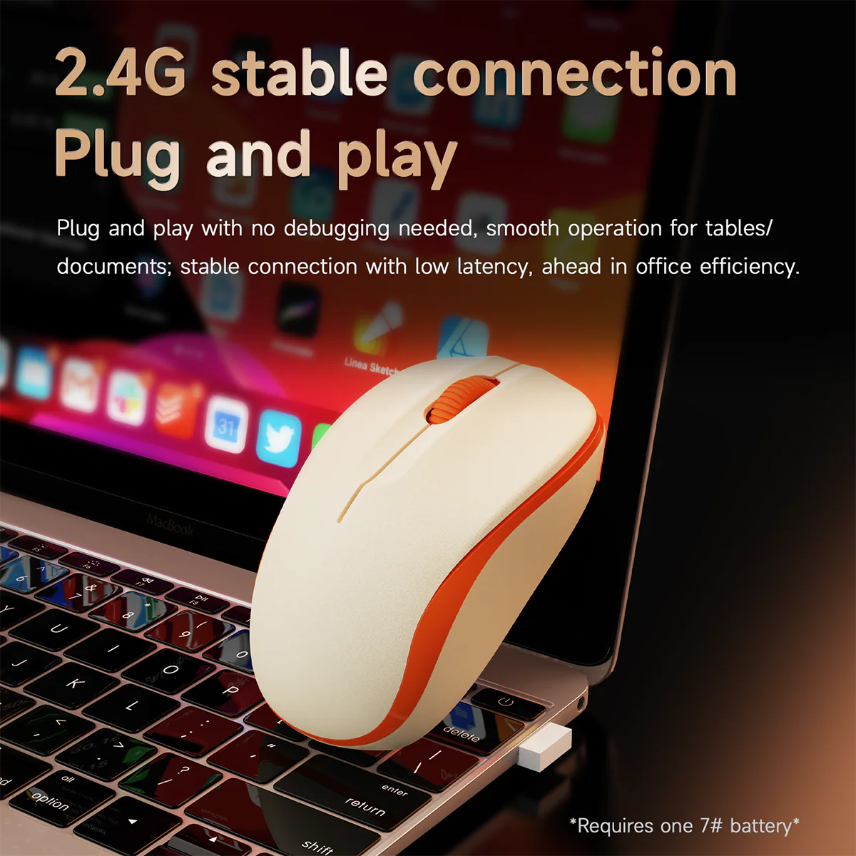 AJAZZ NJ03 Lightweight Single-Mode Office Mouse Wireless 2.4G 1000 DPI  Approximately 56g - Image 4