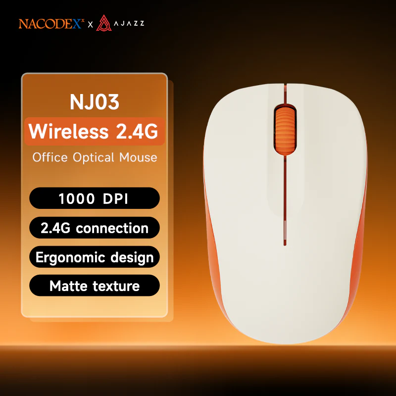 AJAZZ NJ03 Lightweight Single-Mode Office Mouse Wireless 2.4G 1000 DPI  Approximately 56g - Image 7