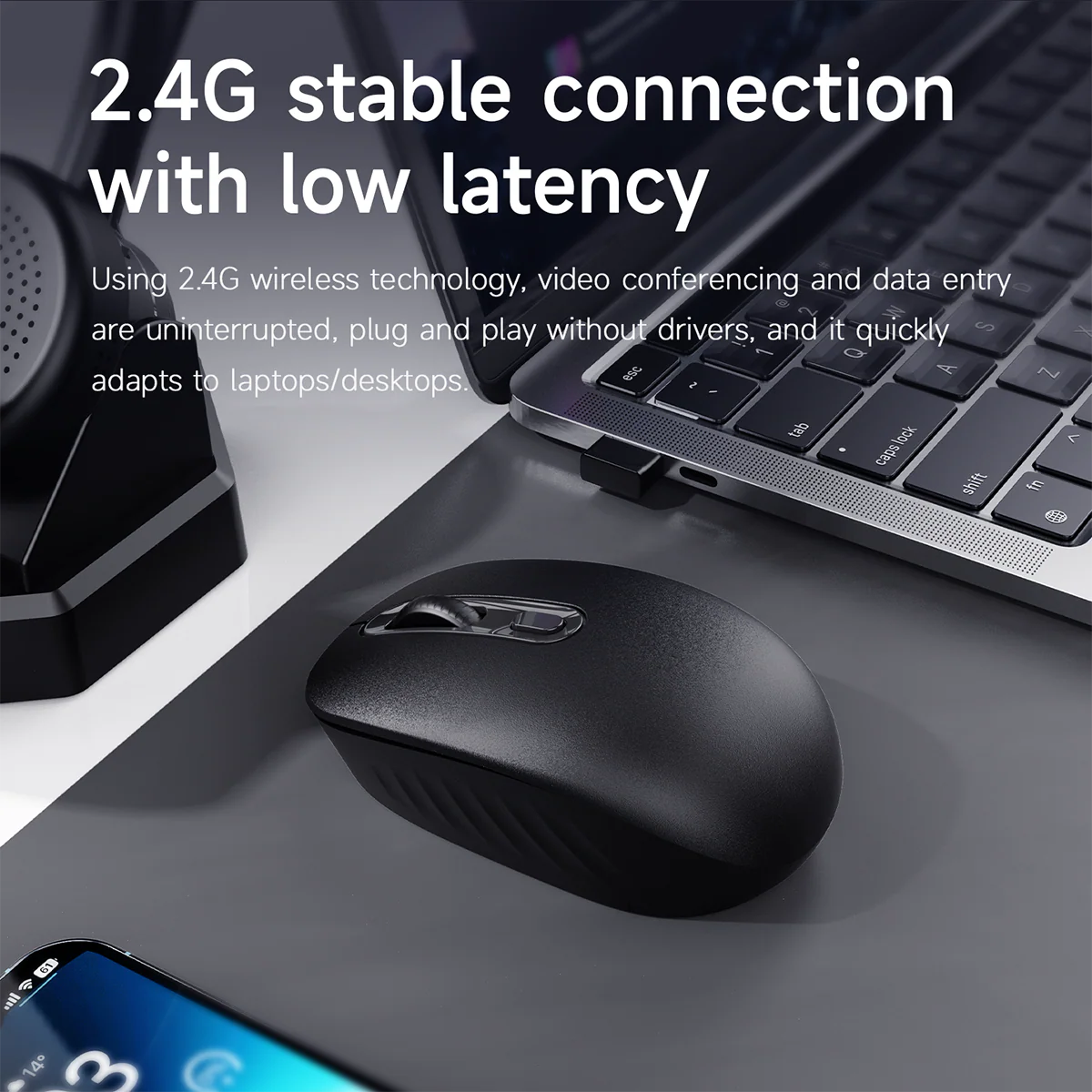 AJAZZ NJ04 Lightweight Office Mouse: Wireless 2.4G, Compatible with Windows/MacOS Systems - Image 4