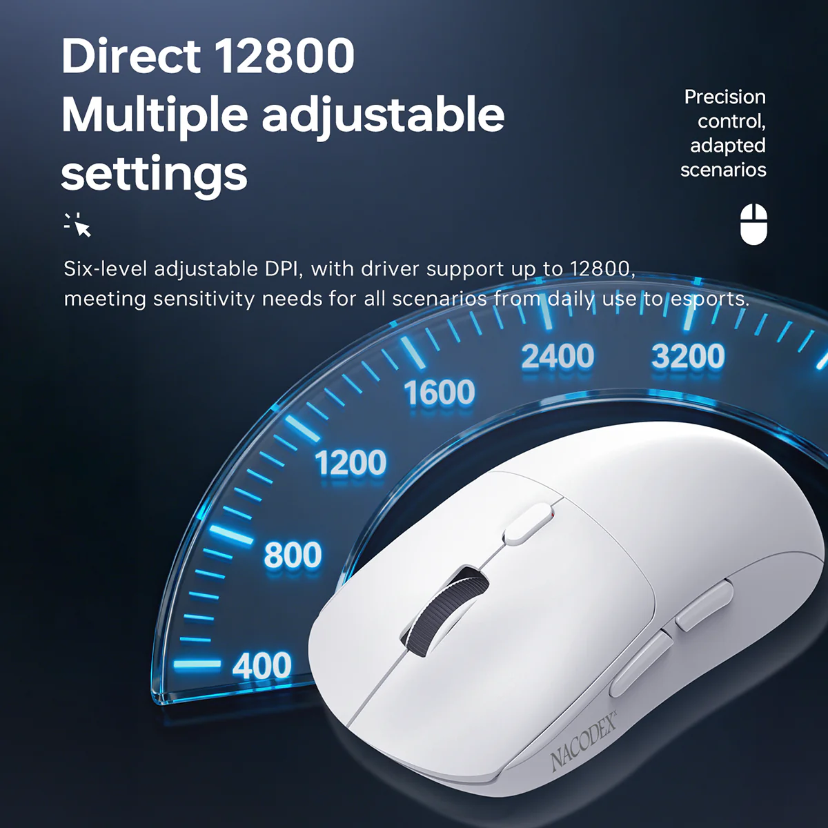 AJAZZ NJ07 Wired/2.4G Wireless/Bluetooth Gaming Mouse 300mAh Battery Lightweight 67g 1000Hz Rebound Rate - Image 10