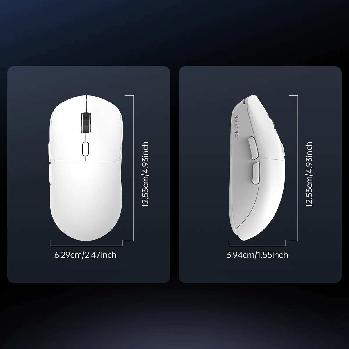 AJAZZ NJ07 Wired/2.4G Wireless/Bluetooth Gaming Mouse 300mAh Battery Lightweight 67g 1000Hz Rebound Rate - Image 12