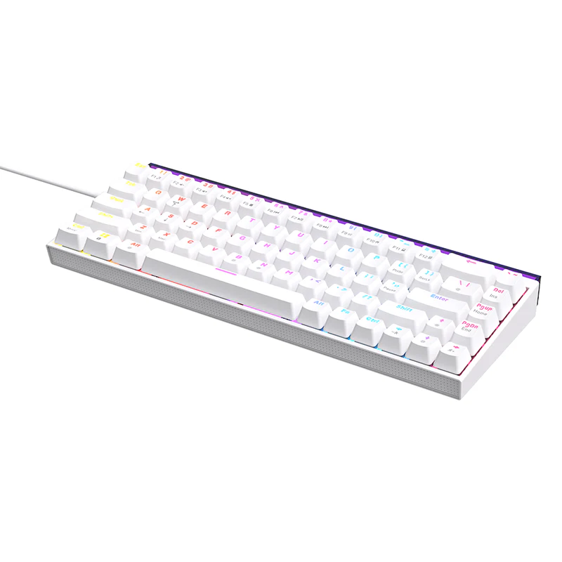 AJAZZ NK68 Small Mechanical Keyboard 68-key layout  Mixed Light Red axis All-key hot-swappableHull structure  Wired Version - Image 14