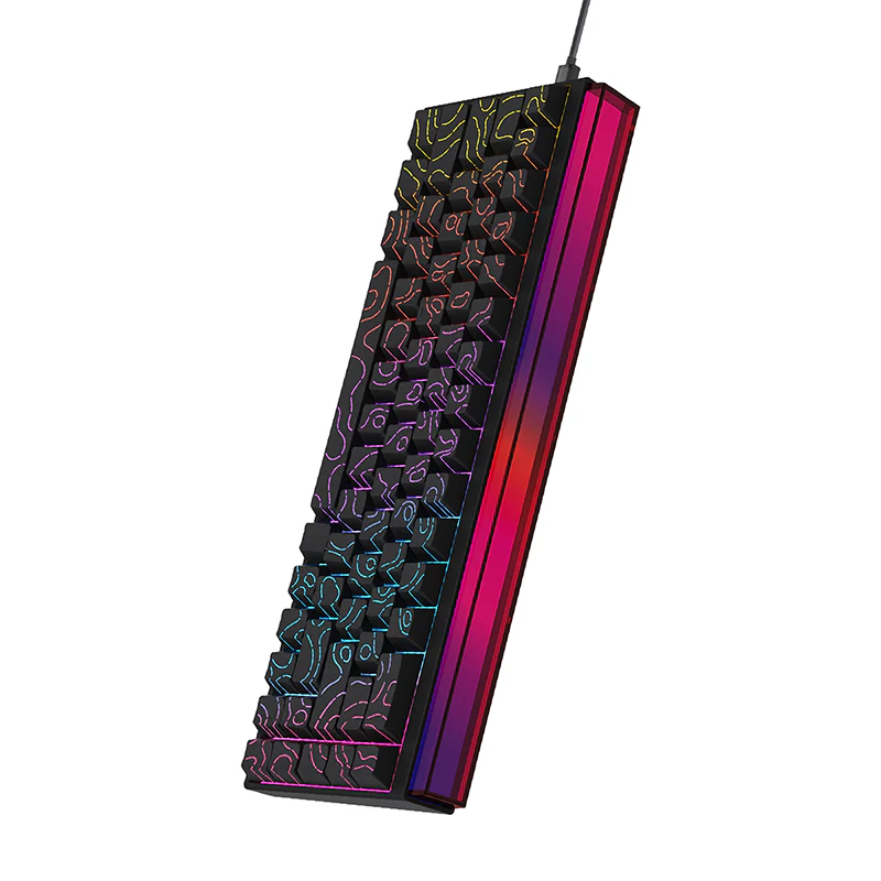 AJAZZ NK68 Small Mechanical Keyboard 68-key layout  Mixed Light Red axis All-key hot-swappableHull structure  Wired Version - Image 3