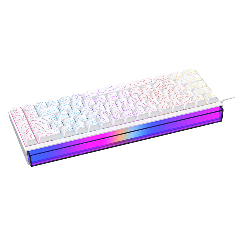 AJAZZ NK68 Small Mechanical Keyboard 68-key layout  Mixed Light Red axis All-key hot-swappableHull structure  Wired Version - Image 4