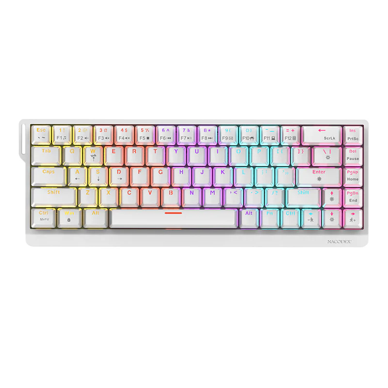 AJAZZ NK68 V2 Mechanica Keyboard with 65-key layout plug and play wired connection multi-system compatibility (Windows all versions + iOS) ribbon design. - Image 16