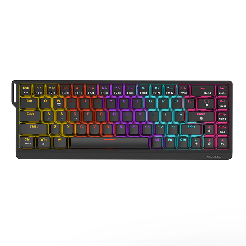 AJAZZ NK68 V2 Mechanica Keyboard with 65-key layout plug and play wired connection multi-system compatibility (Windows all versions + iOS) ribbon design. - Image 2