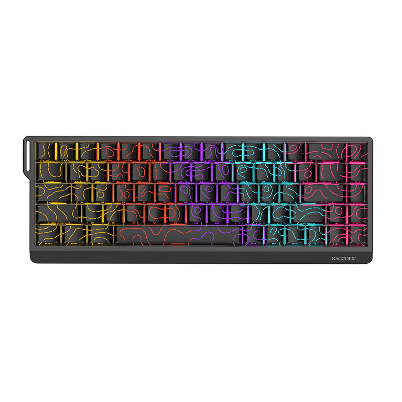 AJAZZ NK68 V2 Mechanica Keyboard with 65-key layout plug and play wired connection multi-system compatibility (Windows all versions + iOS) ribbon design. - Image 20