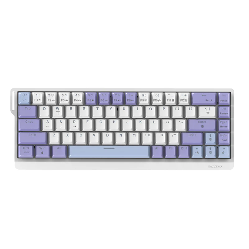 AJAZZ NK68 V2 Mechanica Keyboard with 65-key layout plug and play wired connection multi-system compatibility (Windows all versions + iOS) ribbon design. - Image 21