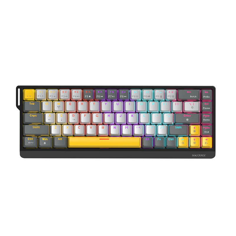 AJAZZ NK68 V2 Mechanica Keyboard with 65-key layout plug and play wired connection multi-system compatibility (Windows all versions + iOS) ribbon design. - Image 24