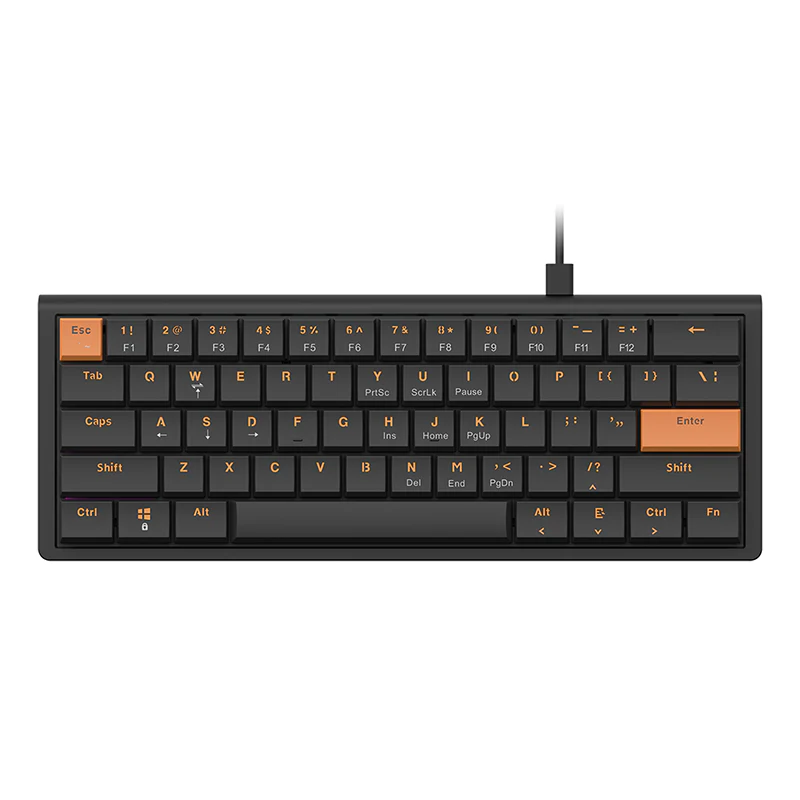 AJAZZ NKL61 Wired small column keyboard Mechanical low-profileswitch Slim body Ultra-slim body 61 key 22 keys rollover