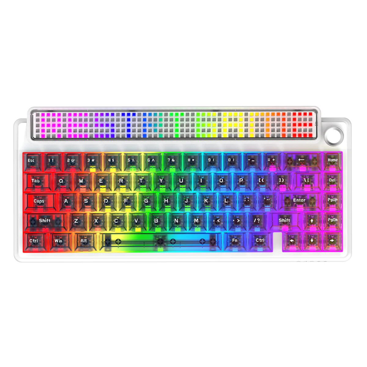 AJAZZ Pixel68 Dot matrix large screen mechanical keyboard | Dual 8K polling rate | Wireless Bluetooth 68-key layout  Hot-swappable design 260 LED smart screen 10000mAh large battery
