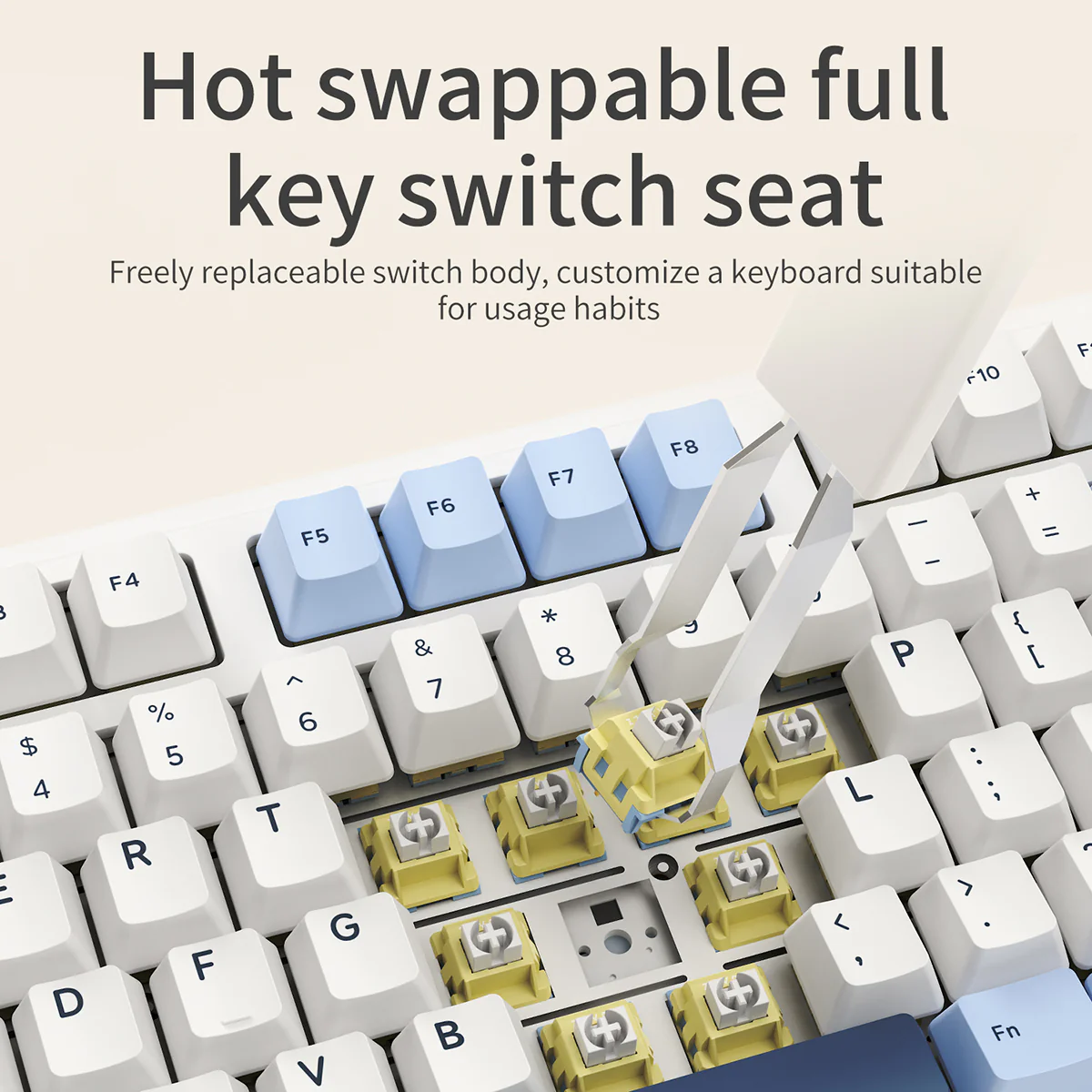 AJAZZ AK980 Wired Gaming mechanical keyboard RGB Hot-swappable Mixed light Customized shaft seat ergonomics - Image 16