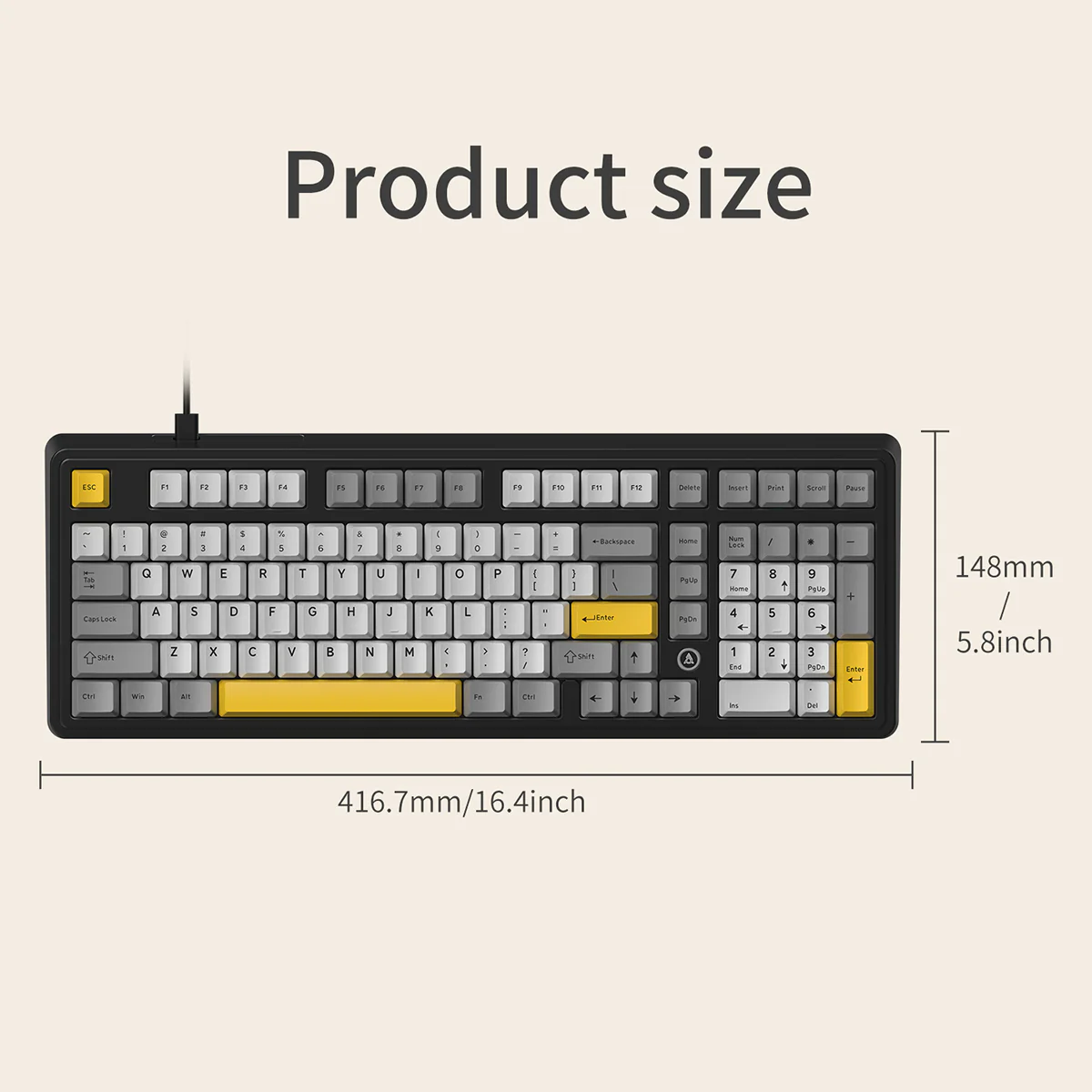 AJAZZ AK980 Wired Gaming mechanical keyboard RGB Hot-swappable Mixed light Customized shaft seat ergonomics - Image 17