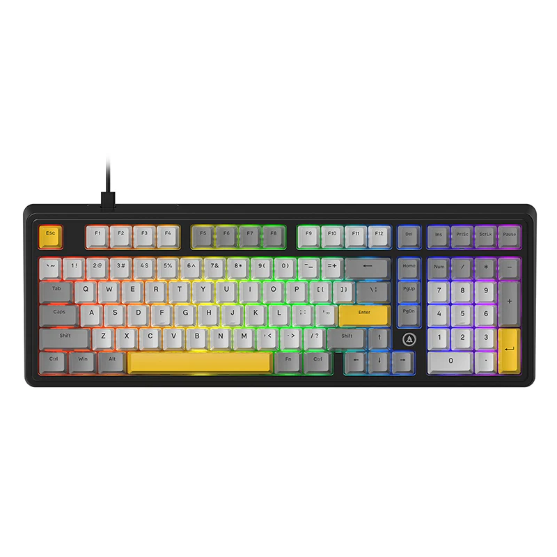 AJAZZ AK980 Wired Gaming mechanical keyboard RGB Hot-swappable Mixed light Customized shaft seat ergonomics - Image 3