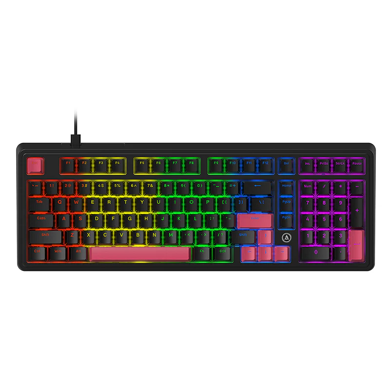 AJAZZ AK980 Wired Gaming mechanical keyboard RGB Hot-swappable Mixed light Customized shaft seat ergonomics - Image 8