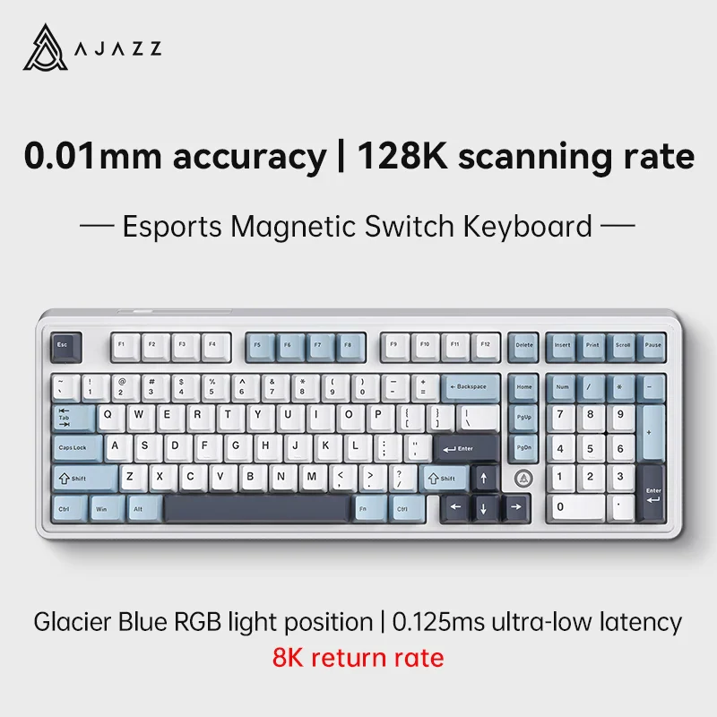 AJAZZ AK980 MAX HE Gaming mechanical keyboard Wired 0.01mm accuracy 128KHz Full key scanning rate Hot Plug DIY switch - Image 10