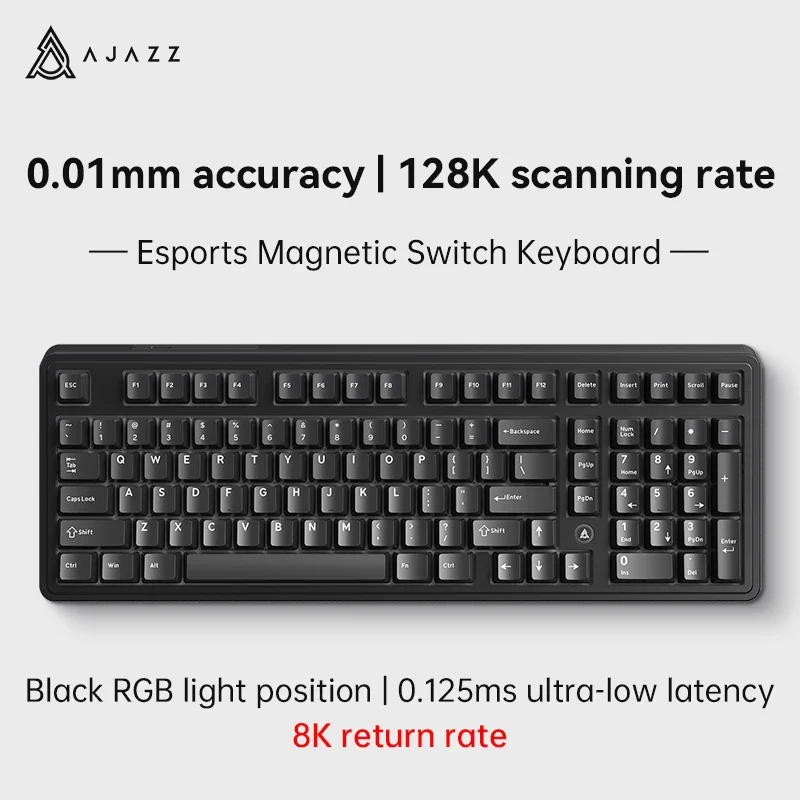 AJAZZ AK980 MAX HE Gaming mechanical keyboard Wired 0.01mm accuracy 128KHz Full key scanning rate Hot Plug DIY switch - Image 11