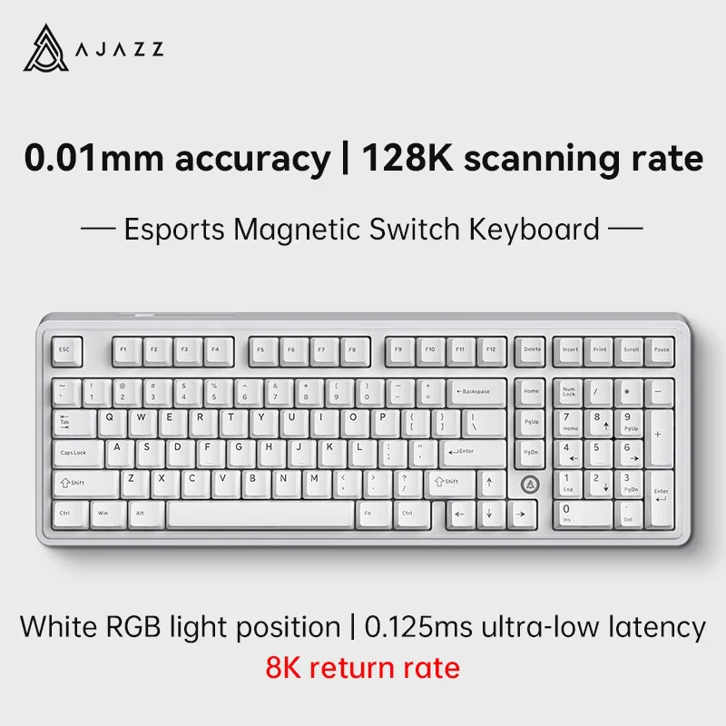 AJAZZ AK980 MAX HE Gaming mechanical keyboard Wired 0.01mm accuracy 128KHz Full key scanning rate Hot Plug DIY switch - Image 13