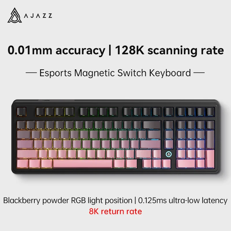 AJAZZ AK980 MAX HE Gaming mechanical keyboard Wired 0.01mm accuracy 128KHz Full key scanning rate Hot Plug DIY switch - Image 16