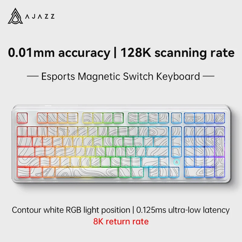 AJAZZ AK980 MAX HE Gaming mechanical keyboard Wired 0.01mm accuracy 128KHz Full key scanning rate Hot Plug DIY switch - Image 17