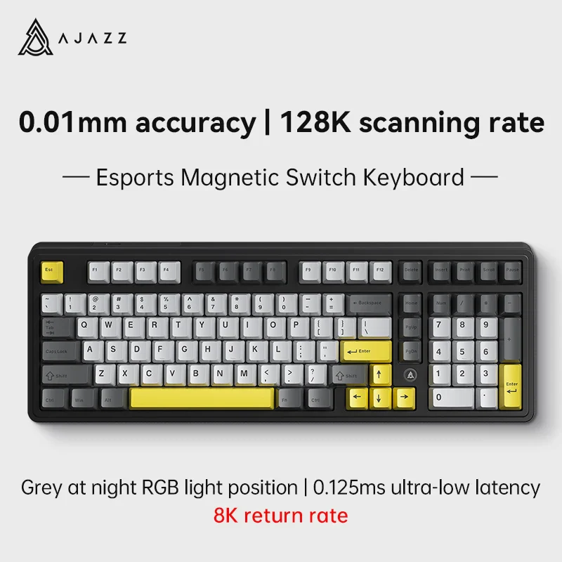 AJAZZ AK980 MAX HE Gaming mechanical keyboard Wired 0.01mm accuracy 128KHz Full key scanning rate Hot Plug DIY switch - Image 18