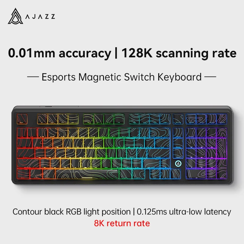 AJAZZ AK980 MAX HE Gaming mechanical keyboard Wired 0.01mm accuracy 128KHz Full key scanning rate Hot Plug DIY switch - Image 19