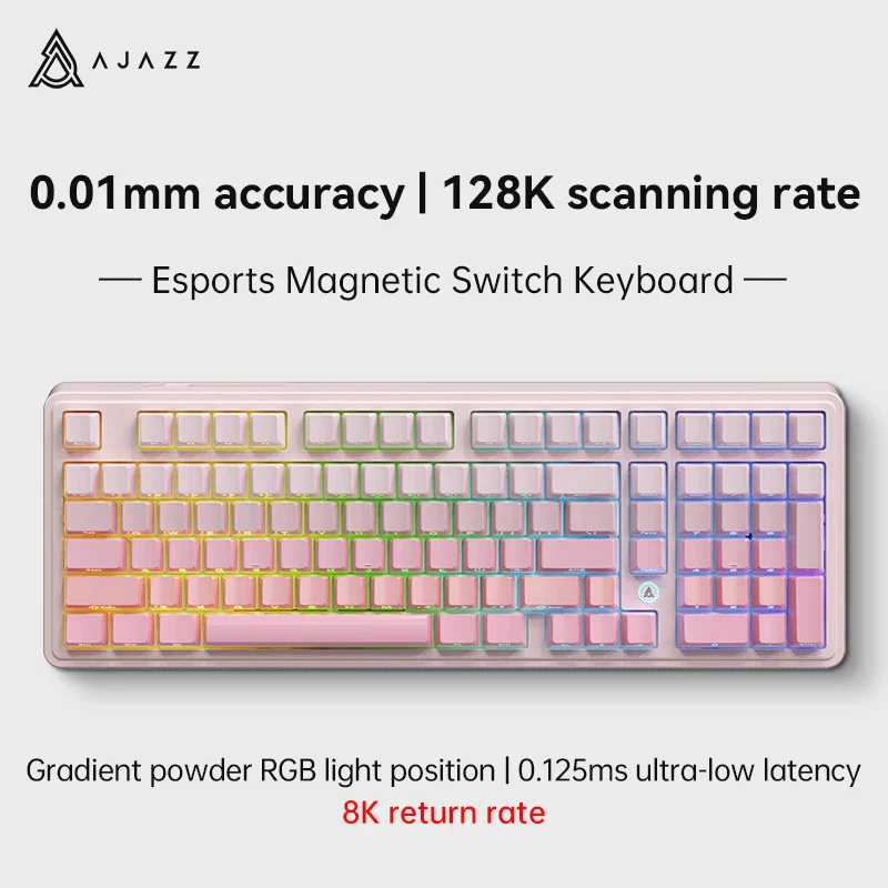 AJAZZ AK980 MAX HE Gaming mechanical keyboard Wired 0.01mm accuracy 128KHz Full key scanning rate Hot Plug DIY switch - Image 20