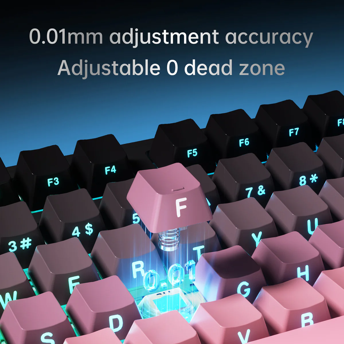AJAZZ AK980 MAX HE Gaming mechanical keyboard Wired 0.01mm accuracy 128KHz Full key scanning rate Hot Plug DIY switch - Image 8