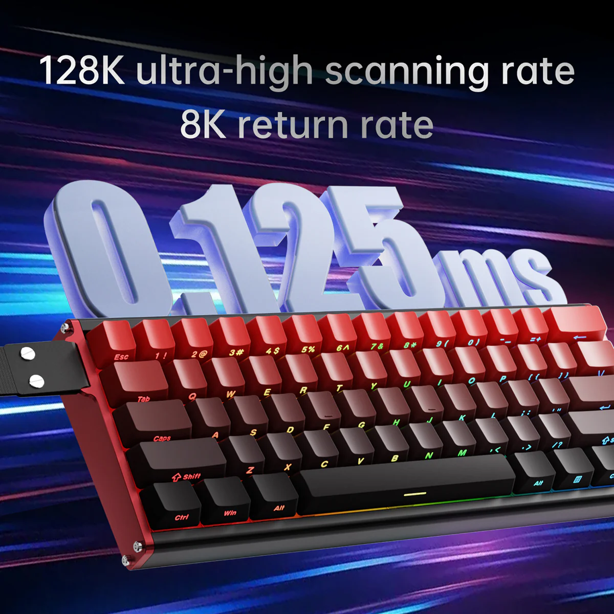 AJAZZ ALUX60 HE Series Full Aluminum Keyboard Hot-swap 8000 polling rate 0.125 milliseconds ultra-low latency - Image 11