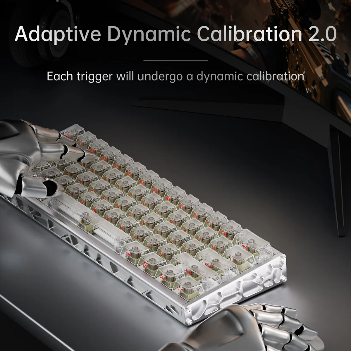 AJAZZ ALUX60 HE Series Full Aluminum Keyboard Hot-swap 8000 polling rate 0.125 milliseconds ultra-low latency - Image 12