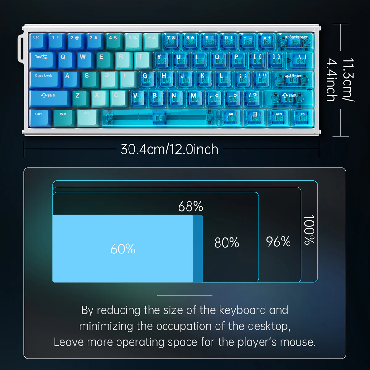 AJAZZ ALUX60 HE Series Full Aluminum Keyboard Hot-swap 8000 polling rate 0.125 milliseconds ultra-low latency - Image 14