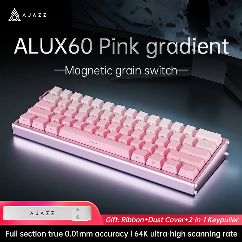 AJAZZ ALUX60 HE Series Full Aluminum Keyboard Hot-swap 8000 polling rate 0.125 milliseconds ultra-low latency - Image 16