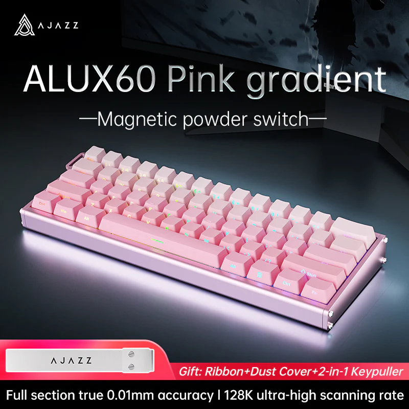 AJAZZ ALUX60 HE Series Full Aluminum Keyboard Hot-swap 8000 polling rate 0.125 milliseconds ultra-low latency - Image 17