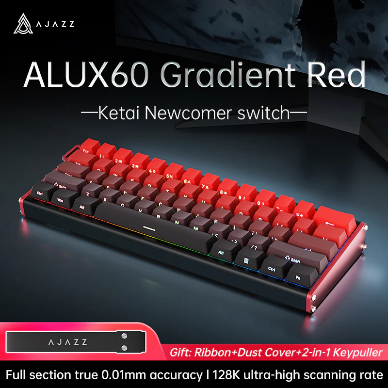 AJAZZ ALUX60 HE Series Full Aluminum Keyboard Hot-swap 8000 polling rate 0.125 milliseconds ultra-low latency - Image 18