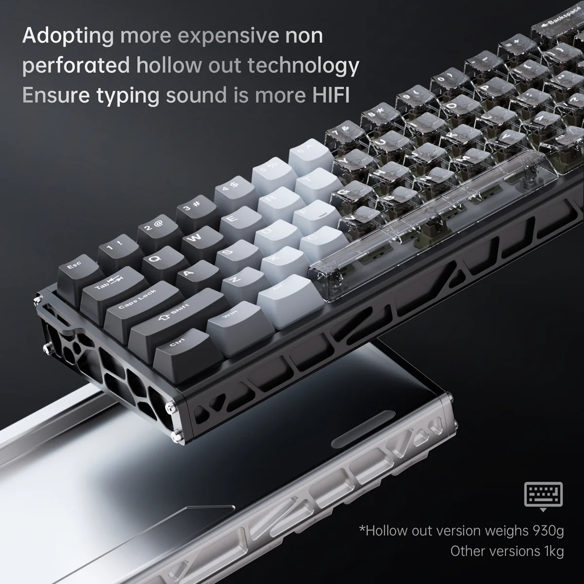 AJAZZ ALUX60 HE Series Full Aluminum Keyboard Hot-swap 8000 polling rate 0.125 milliseconds ultra-low latency - Image 8