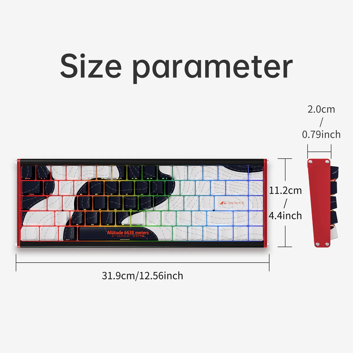AJAZZ ALUX68 HE Series Full Aluminum Magnetic switch esports Keyboard 8K return rate 32K scan rate 0.01 mm accuracy - Image 10