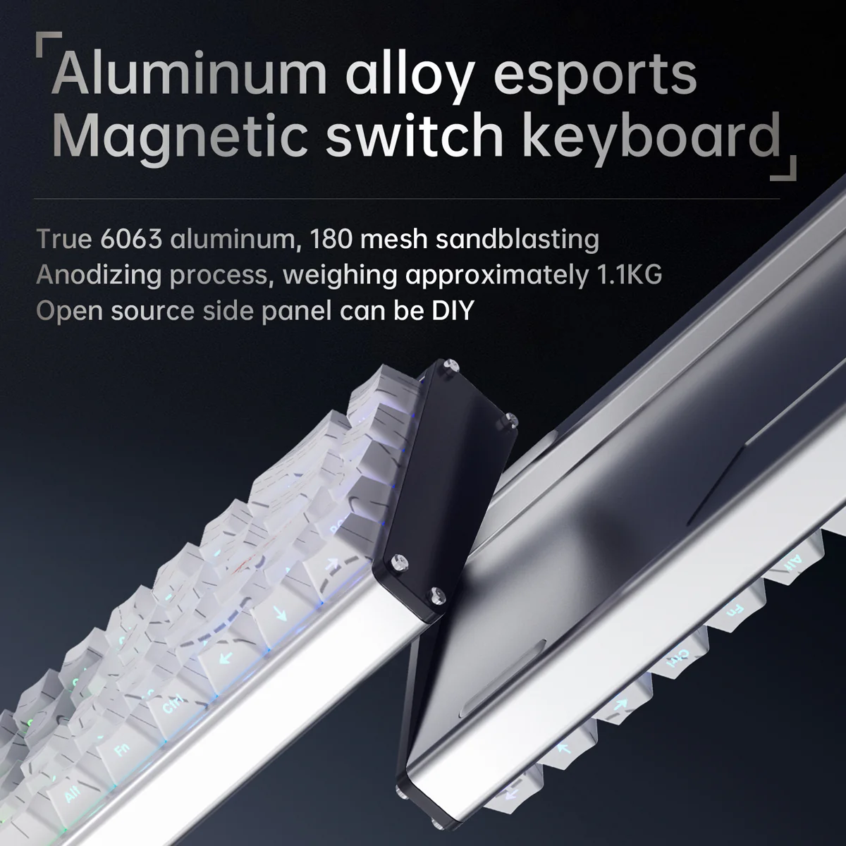 AJAZZ ALUX68 HE Series Full Aluminum Magnetic switch esports Keyboard 8K return rate 32K scan rate 0.01 mm accuracy - Image 5