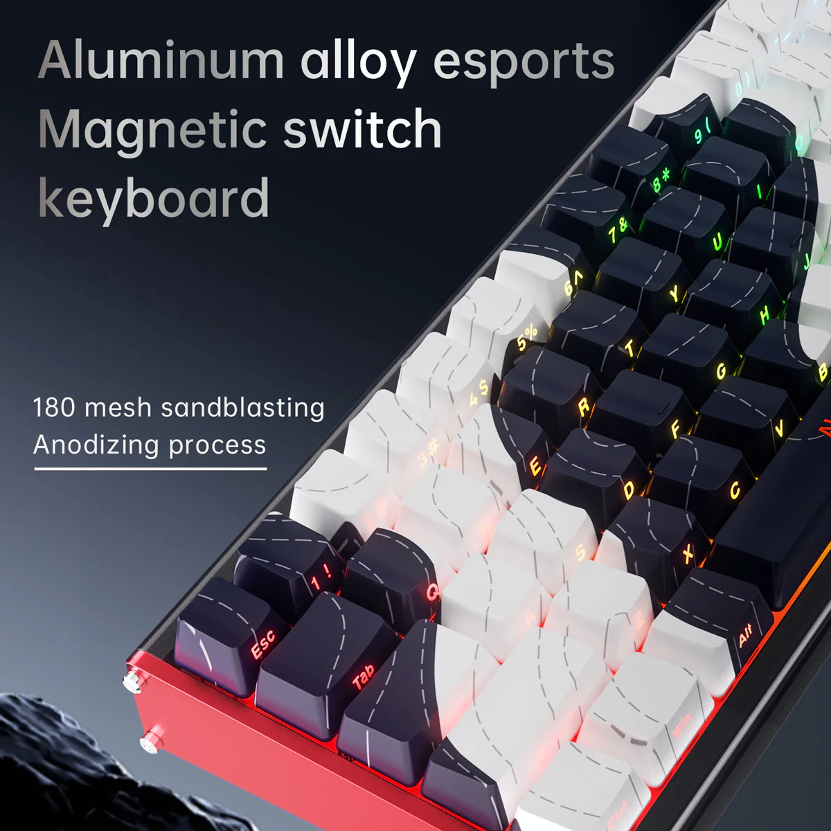 AJAZZ ALUX68 HE Series Full Aluminum Magnetic switch esports Keyboard 8K return rate 32K scan rate 0.01 mm accuracy - Image 7
