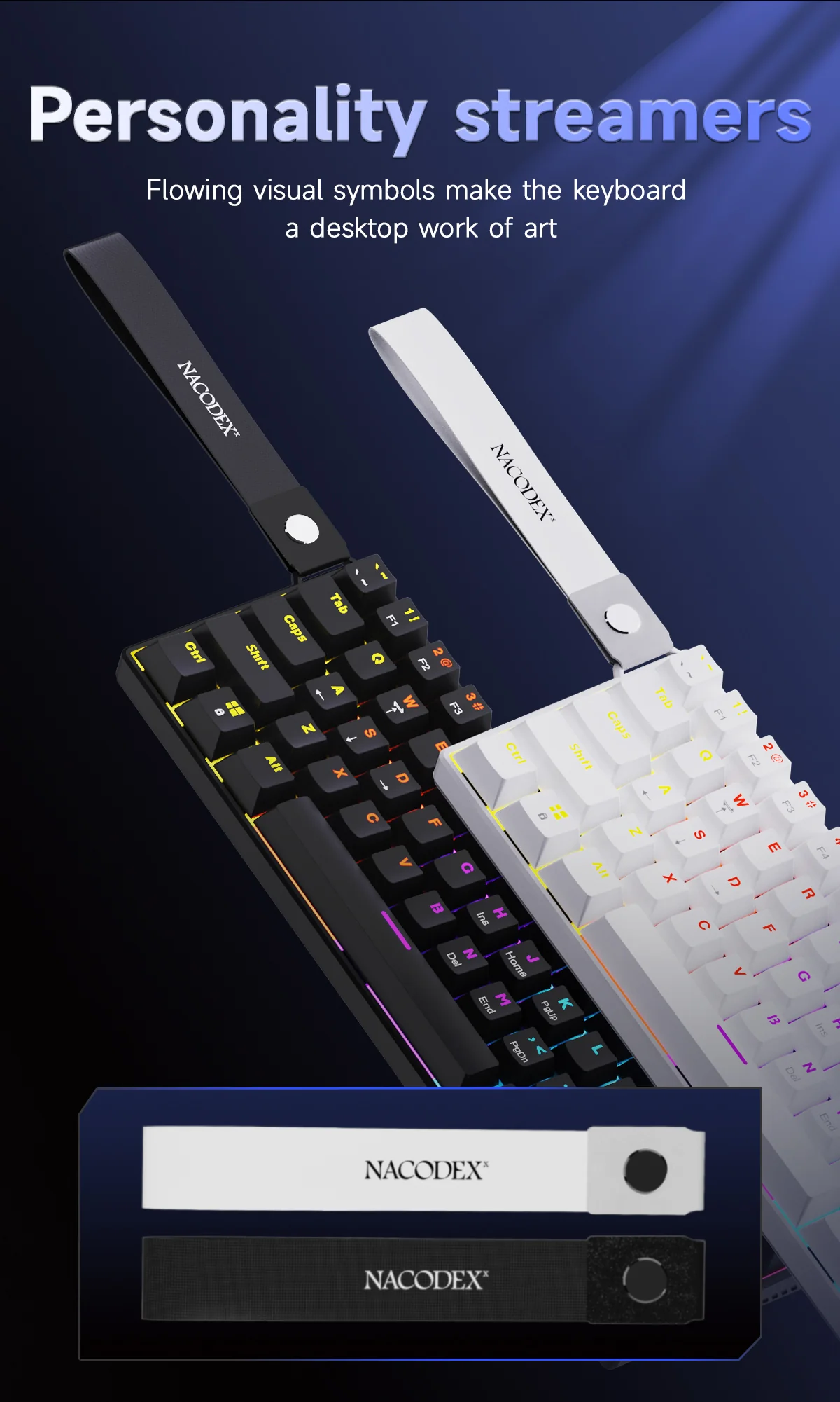 AJAZZ NK61 Mechanical Keyboard Red switches mixed light hot-swappable wired version - Image 12