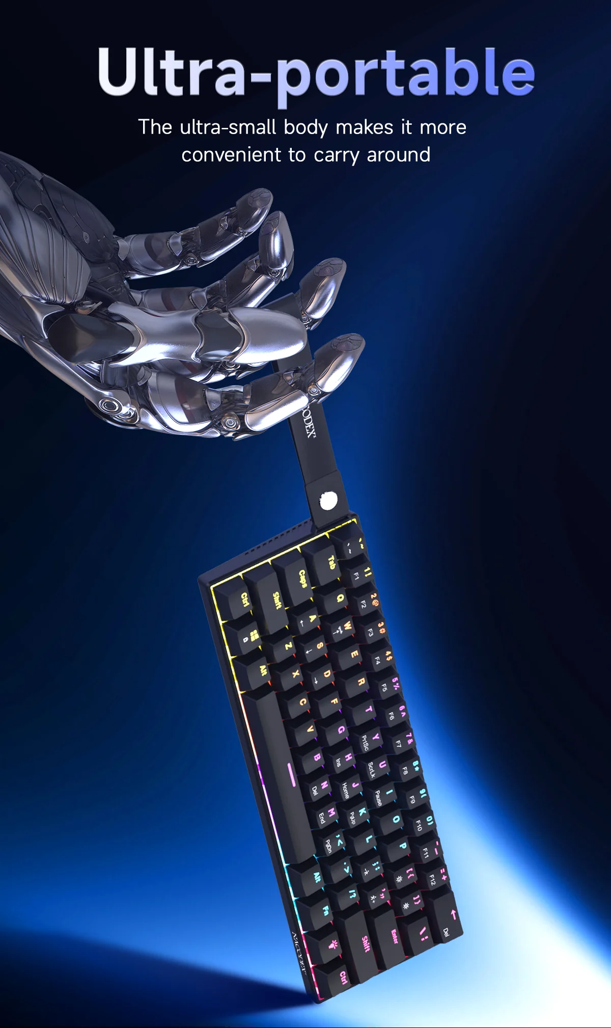 AJAZZ NK61 Mechanical Keyboard Red switches mixed light hot-swappable wired version - Image 18