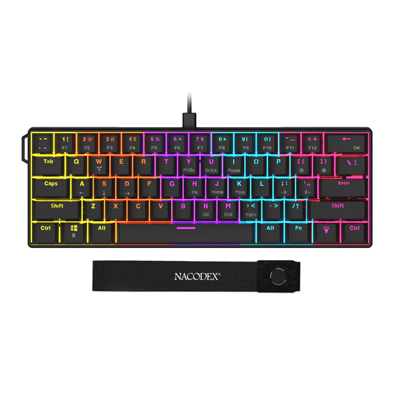 AJAZZ NK61 Mechanical Keyboard Red switches mixed light hot-swappable wired version - Image 3