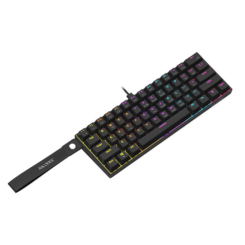 AJAZZ NK61 Mechanical Keyboard Red switches mixed light hot-swappable wired version - Image 31