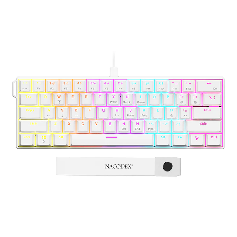 AJAZZ NK61 Mechanical Keyboard Red switches mixed light hot-swappable wired version - Image 4