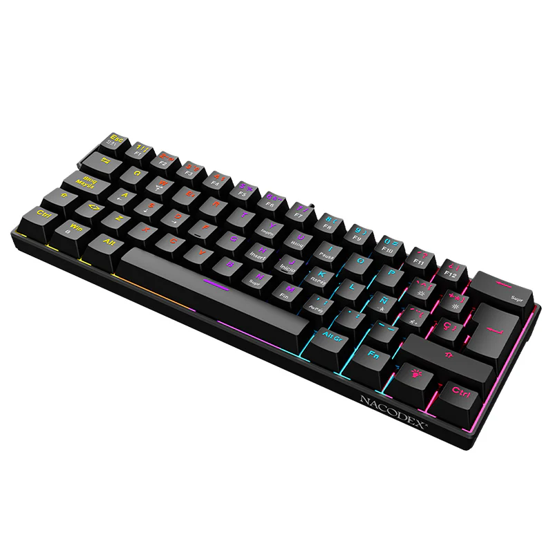 Spanish version Ajazz NK61 Wired Mechanical Gaming Keyboard Hot-swappable with socket Custom band - Image 15