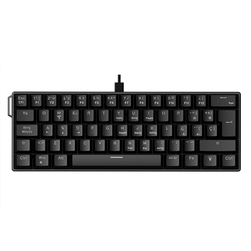 Spanish version Ajazz NK61 Wired Mechanical Gaming Keyboard Hot-swappable with socket Custom band - Image 16